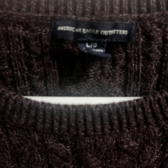 American Eagle Outfitters Size Large Sweater Crew Neck~Dark Purple color - Picture 5 of 5